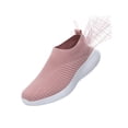 thumbnail image 4 of SIMANLAN Slip On Sneakers Women White Fashion Shoes Wide Width Mesh Knit Walking Non Slip Shoes  Pink 7.5, 4 of 8