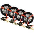 thumbnail image 1 of VULCAN Car Tie Down with Snap Hooks - Lasso Style - 2 Inch x 96 Inch - 4 Pack - PROSeries - 3,300 Pound Safe Working Load, 1 of 10