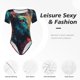 thumbnail image 4 of Balery Colorful Flower Goat Body de cuello redondo de manga corta para mujer Tops de manga corta Tops básicos-Large, 4 of 7