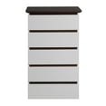 thumbnail image 3 of Aukfa 5-Drawer Dresser Chest Tall Drawers Wood Cabinet for Bedroom, White, 3 of 7