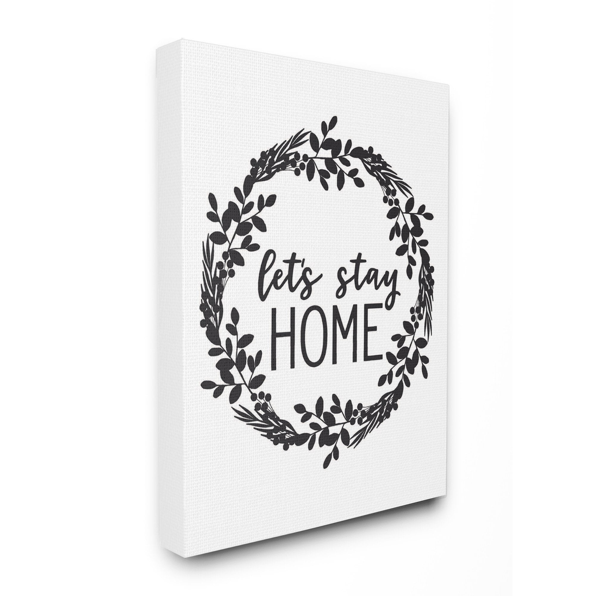 Stupell Let's Stay Home Wall Art wood plaque - 10 x 15