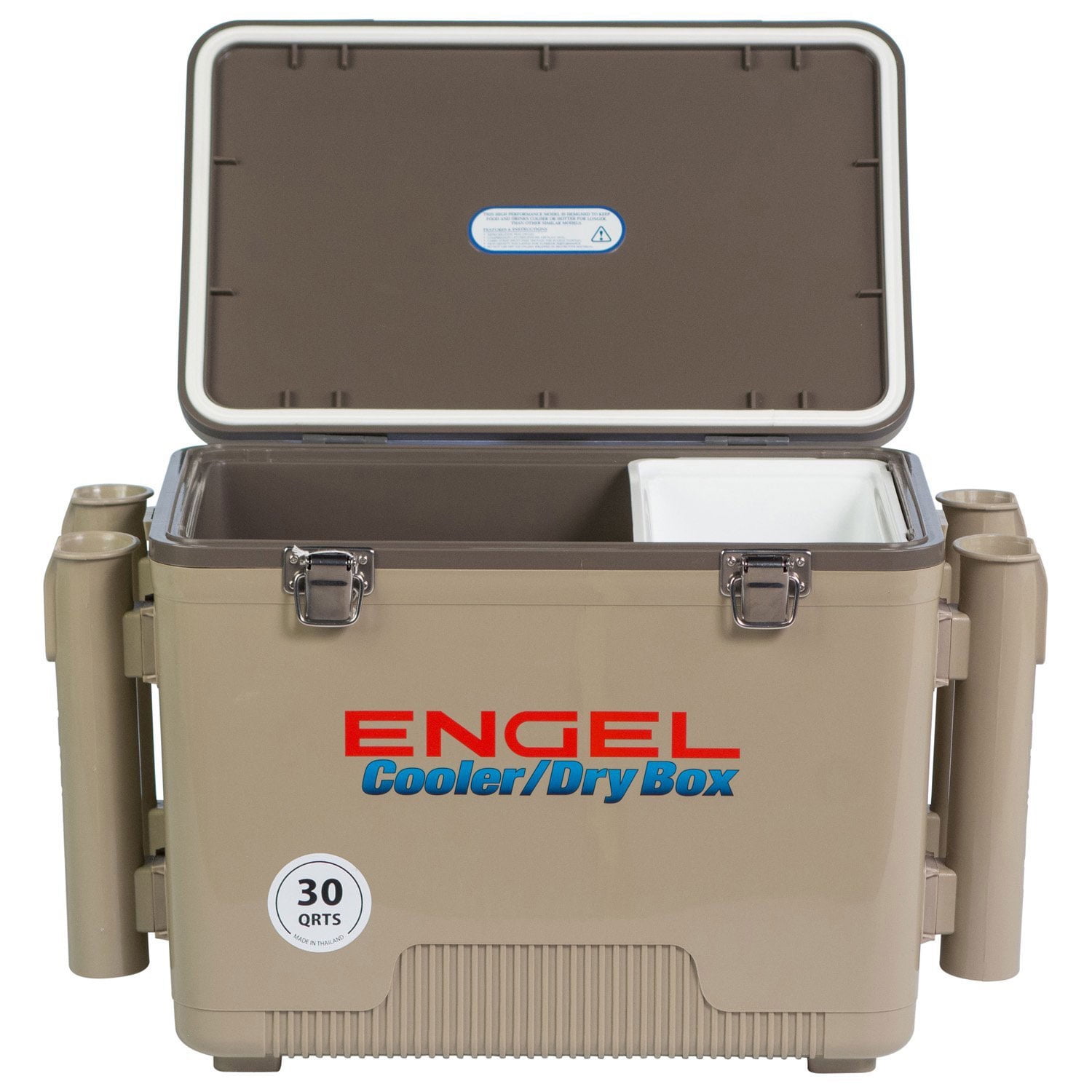 19qt Engel Cooler with Rod Holders Tan Dry Box Coolers UC 19 Quart NEW 