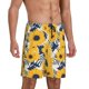 thumbnail image 2 of Fotbe Blue Striped Sunflower Pantalones Cortos de Pijama para Hombre, Ropa de Dormir, Pantalones de Pijama Cortos para Hombre-Small, 2 of 6