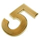 thumbnail image 1 of Placa de dígitos de la casa con montaje cepillado dorado para puerta, etiqueta para interiores del hogar, número 0-9 Número 5, 1 of 7