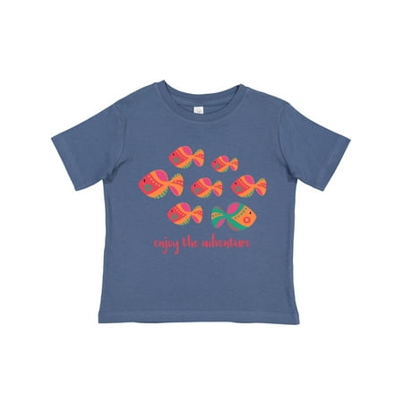 

Inktastic Enjoy the Adventure Fish Gift Toddler Toddler Girl T-Shirt