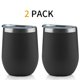 thumbnail image 1 of Vaso de vino aislado -2 piezas, copa de vino aislada sin tallo de acero inoxidable de doble pared 12 oz, taza de café aislada duradera, para champán, cóctel, cerveza, oficina Xemadio FLD-2737, 1 of 1