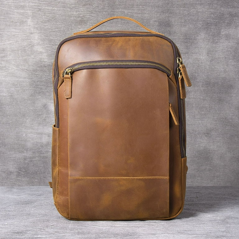 Vintage Canvas Backpack, HuaChen Mens Travel Rucksack for Laptop Hikin