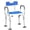 Blue, variant on Adjustable EVA Padded Shower Chair with Arms and Back for Seniors, Anti-Slip Bath Seat 299lbs Capacity