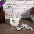 thumbnail image 4 of Juego de cucharas de postre para café, estilo europeo, elegante soporte para cucharas de fruta con forma de cisne, vajilla decorativa plateada, 4 of 12