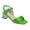 Green, variant on XYD Women Crystal Buckled Ankle Strap Sandals Strappy Open Toe Low Block Heels Charming Prom Dressy Shoes Size 7 Green