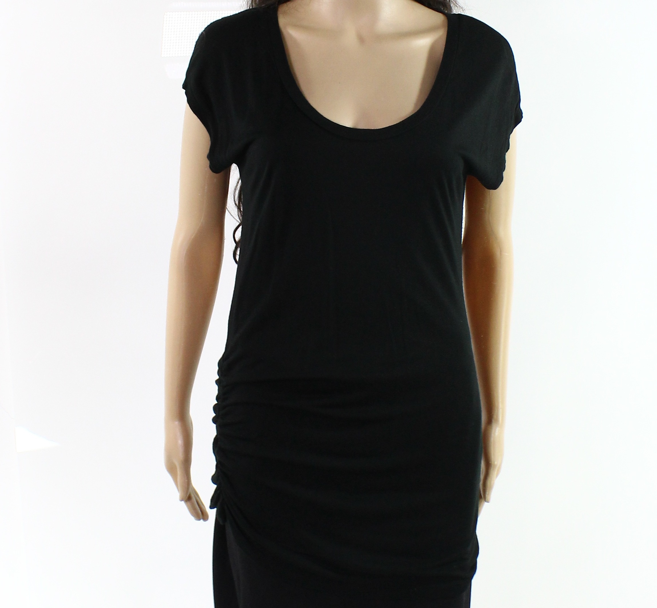 L Scoop Neck Ruched Tee 