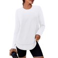 thumbnail image 1 of Camisa XIEERDUO de manga larga para natación, protector contra salpicaduras, color blanco, talla M, 1 of 5
