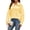 Light Yellow, variant on NAYTOAO Women Ruffle Collar Polo Knit Sweater Long Sleeve Button Pullover
