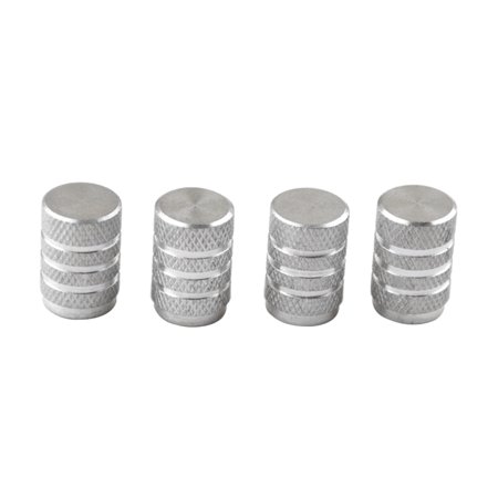 4-Pack Silver Aluminum Tire Valve Stem Caps – Universal Fit For Cars & Trucks