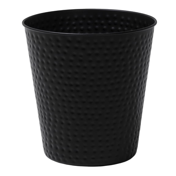 happimess Axel Modern Minimalist Hammered Steel 2-Gallon Wastebasket, Matte Black, HPM1110A