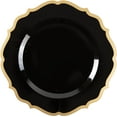thumbnail image 4 of PLASTICPRO Elegant Plastic Dinner Plates Black & Gold Contemporary Plastic Silverware, 64 Pack, 4 of 7