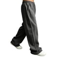 thumbnail image 4 of Domuza Baggy Sweatpants for MenWide Leg Elastic Waist Drawstring Athletic Loose Jogger Lounge Sweat Pants with Pockets Dark Gray 2XL, 4 of 7