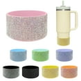 thumbnail image 2 of Joyfeel Diamond Glitter Silicone Boot for Cup 20-40oz Anti-Slip Sleeve for Water Bottles Stylish Protective Trapezoidal Cylinder Base Cover, 2 of 10