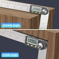 thumbnail image 2 of Protractor digital angle ruler with LCD display, stainless steel angle measurement, angle display for woodwork, home work, craftsmen, 360° angle measurement, hold function 400 mm, 2 of 5