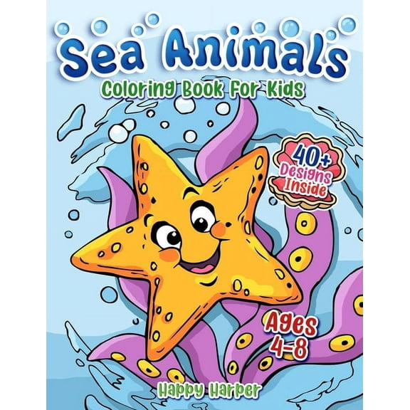 Sea Animals Coloring Book, (Paperback)