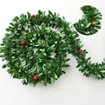 thumbnail image 6 of Artificial Christmas Garland Christmas Leaves Red Fruit Green Grass Strips Christmas Decoration Christmas Tree Colored Strips Rattan Strips Holiday Floral Garland, 6 of 6