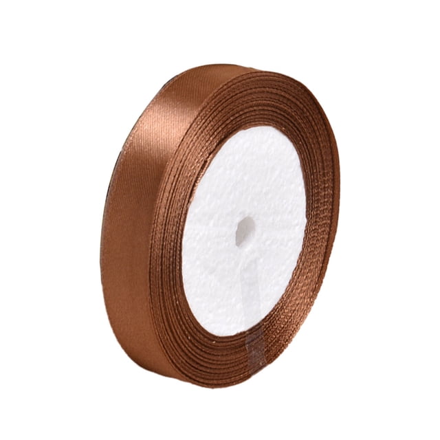 Naiovety Juego de cintas de satén de seda para coser y hacer manualidades, versátil y elegante, preciso y profesional Artesanía café