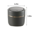 thumbnail image 4 of Small Trash Can with Lid, Mini Trash Can for Bathroom, Office and Bedroom, Small Bathroom Garbage Can with Swing Top, Compact Waste Basket for Desk, Dorm & Home, Gray - Xuniizn, 4 of 9