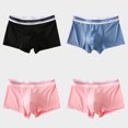 thumbnail image 1 of Summer Men Boxers Ice Silk Seamless Panties Ultra-thin Gradient Color Underpants Breathable 4 PCS Set Slip Silk Panties Men 13 L, 1 of 6
