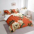 thumbnail image 4 of Feelyou Vintage Orange Floral Twin Bedding Sets 7-Piece, Western Rustic Flower Bedding Comforter Set, French Fashion Style Reversible Sheet Sets, Super Cozy Room Decor, 4 of 8