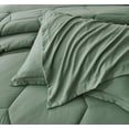 thumbnail image 4 of Chezmoi Collection Vero Sage Green Comforter Set Twin Size 3-Piece Fluffy Soft Lightweight Bedding Honeycomb Geometric Stone-Washed Microfiber Comforter Set for All Season, 4 of 8