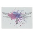 thumbnail image 1 of Dragonfly Cutting Board, Grunge Street Art Watercolor Moth Bug in Pink Rainbow Tones Art, Decorative Tempered Glass Cutting and Serving Board, Large Size, Black White and Purple, by Ambesonne, 1 of 1