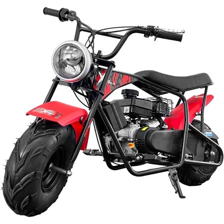 XtremepowerUS Pro-Series 99cc 3.5HP Gas Powered Off Road Trail Bike, Dirt Bike Mini Bike for Adults & Kids 16+, Red/Black