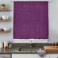 thumbnail image 5 of Purple Burlap Texture Sheer Curtains 45 Inches Long, Farmhouse Vintage Purple Light Filering Curtains, Breathable Simi Curtain Privacy Drapes for Kitchen Bathroom Lightweight Small Window Treatment, 5 of 9