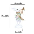 thumbnail image 2 of 7'' Resin Rabbit Figurines, Easter Bunny Nutcracker for The Home Decor Office Gift, 2 of 7