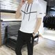 thumbnail image 4 of Sudadera con capucha blanca estética de manga corta, pantalones, conjuntos casuales geniales Kpop Xl, ropa suave para hombre, camiseta elástica para exteriores para hombre, 4 of 5
