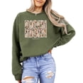 thumbnail image 5 of Ink-Printed Pearls He Is Risen Christian Sweatshirt for Women - Floral Easter Pullover Army Green Sweatshirt Adult Medium, 5 of 7