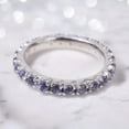 thumbnail image 2 of Tanzanite Round Full Eternity Band 925 Sterling Silver Stacking Matching Band For bridal Birthstone Promise Ring Unique Christmas Gift, 2 of 3