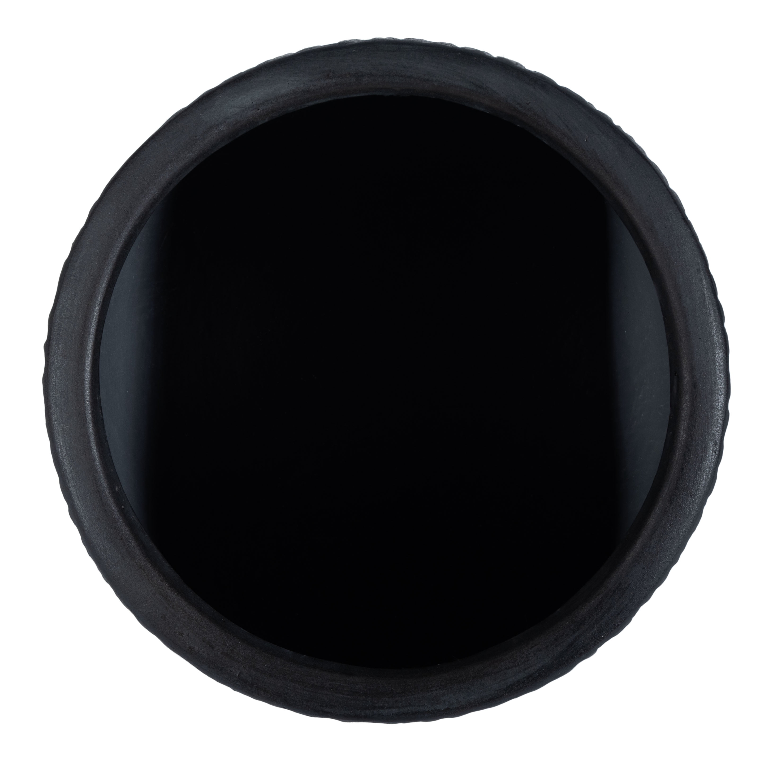 SAFAVIEH Francia Concrete Modern Solid Round Patio Planter, Black