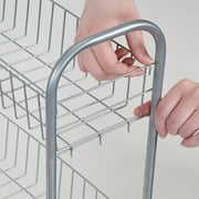 Household Essentials Slim Storage Cart, 3 Shelf Storage Cart with Wheels, Perfect for Laundry Rooms, Bathrooms, Pantries, Kitchens and More