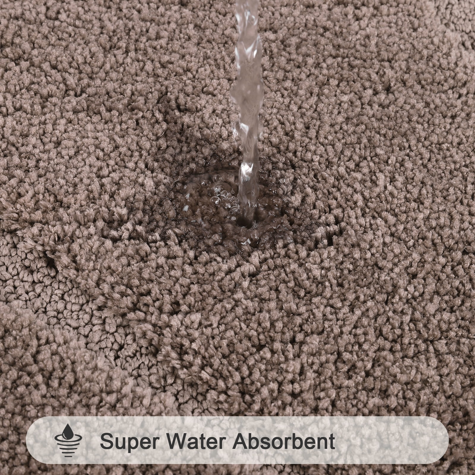 Ileading Bathroom Rugs Sets 4 Piece, Super Soft and Absorbent Non Slip Microfiber Toilet Bathroom Mats