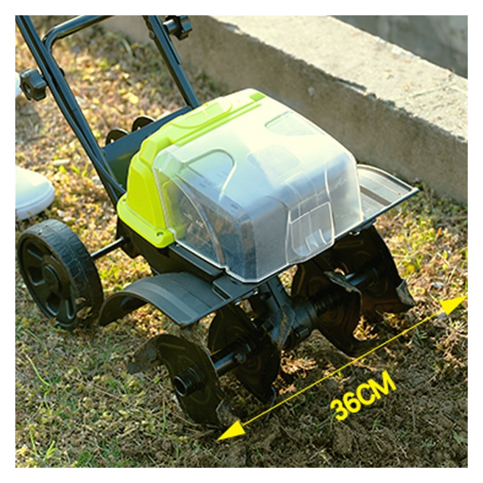 2400W Electric Small Soil Ripper Tiller 40V Brushless Plowing Machine Household Garden Vegetable Plot Greenhouse Orchard ,2 IN 1 Trimmer & Edger