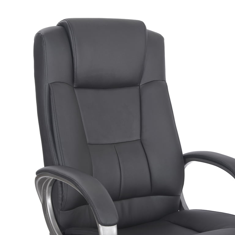 High-Back Executive Office Chair by Naomi Home-Color:Black,Style