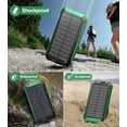 thumbnail image 6 of 2PK Power Bank Wireless Charger 46800mAh Built in 4 Cables Six Outputs 15W Fast Charging Power Bank for All Mobile Devices Three Inputs Solar Portable Charger with Dual Flashlights, Carabiner(Green), 6 of 8