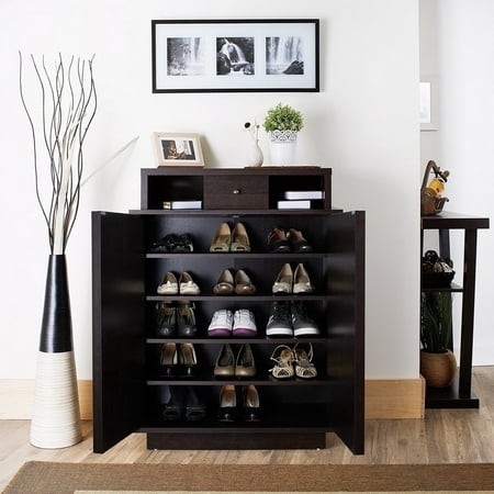 Furniture Of America Icel Contemporary Espresso 5 Shelf Shoe