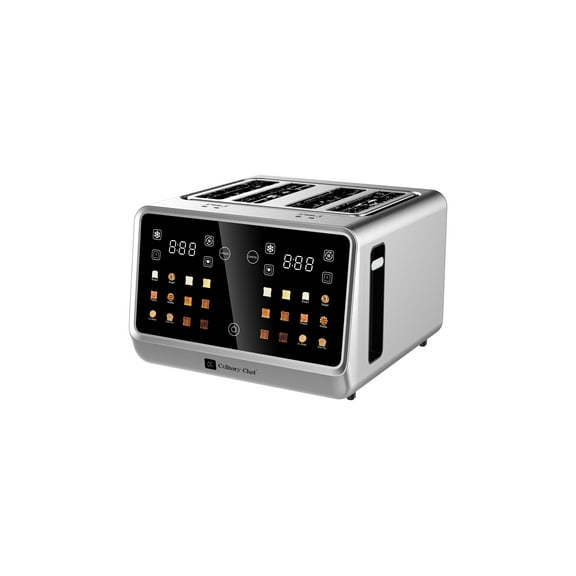 Culinary Chef, Touchscreen 4 Slice Toaster, Stainless Steel
