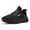 Jet Black 1, variant on FitVille Wide Walking Shoes for Women, Hands Free Slip On Sneakers Lightweight Running Shoes Arch Support - V1