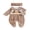 Brown, variant on Cjfdfy Newborn Baby Girls Thanksgiving Turkey Outfits Pumpkin Turkey Embroidery Long Sleeve Plaid Footed Romper Headband My First Thanksgiving Fall Winter Outfit Little Turkey Clothes