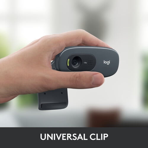 Logitech C270 Webcam, HD 720p Video Calling With Built-in Microphone Web-Cam For Desktop Monitor, PC / Computer, Laptop, Web Camera Bundle With Logitech Clear Chat H390 USB Headset And Accessories