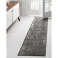 thumbnail image 1 of Unique Loom 3141330 3 Pi 3 Po x 19 Pi 8 Po Casino Sofia Runner Rug&44; Gris Foncé, 1 of 2