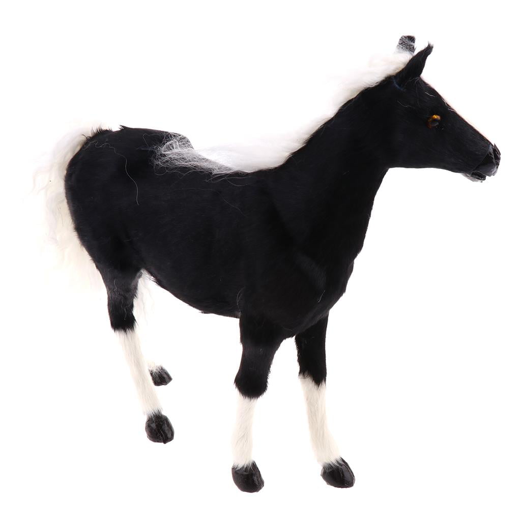 Simulation Plush Stuffed Horse Animal Figure Model Soft Kid Toy Home Decoration 